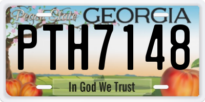 GA license plate PTH7148