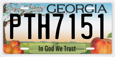 GA license plate PTH7151