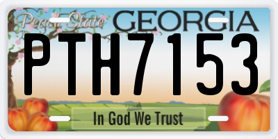 GA license plate PTH7153