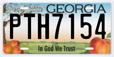 GA license plate PTH7154