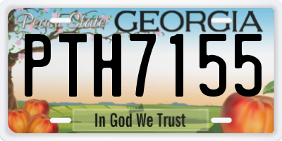 GA license plate PTH7155