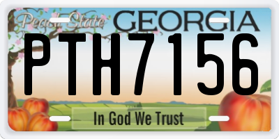 GA license plate PTH7156