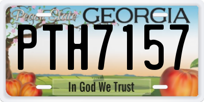 GA license plate PTH7157