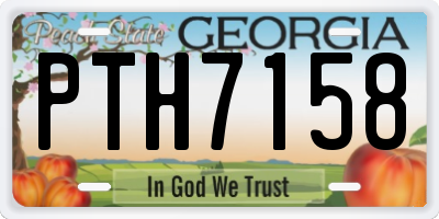 GA license plate PTH7158