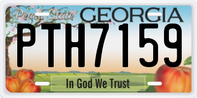 GA license plate PTH7159