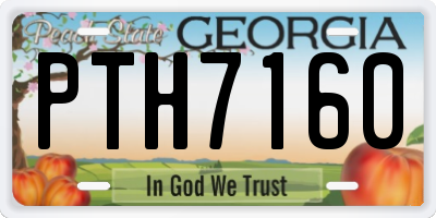 GA license plate PTH7160