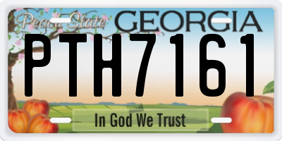 GA license plate PTH7161