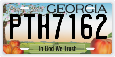 GA license plate PTH7162