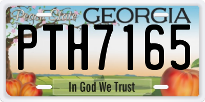 GA license plate PTH7165