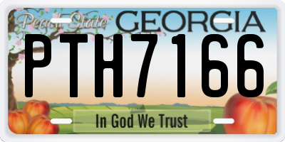 GA license plate PTH7166