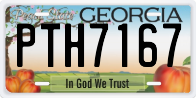GA license plate PTH7167