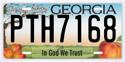 GA license plate PTH7168