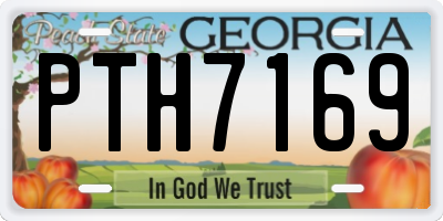 GA license plate PTH7169