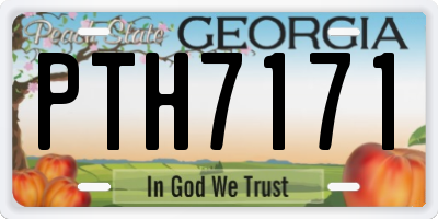 GA license plate PTH7171