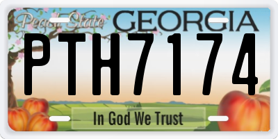 GA license plate PTH7174