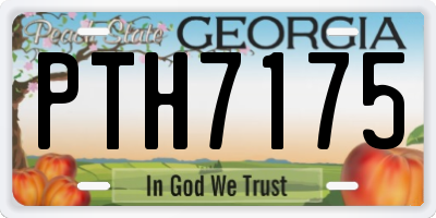 GA license plate PTH7175