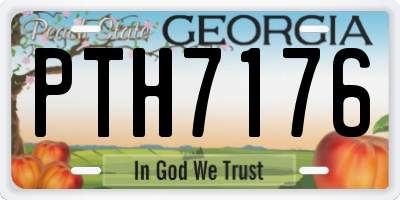 GA license plate PTH7176