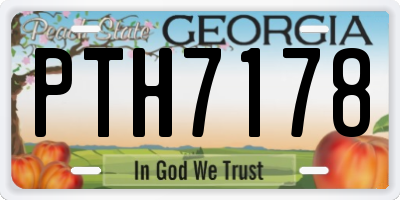 GA license plate PTH7178