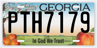 GA license plate PTH7179