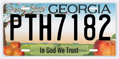 GA license plate PTH7182