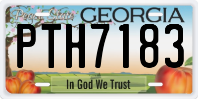 GA license plate PTH7183