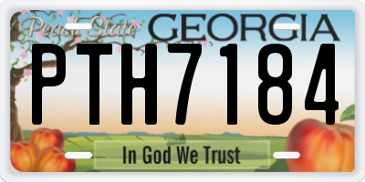 GA license plate PTH7184