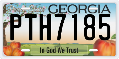 GA license plate PTH7185