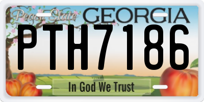 GA license plate PTH7186