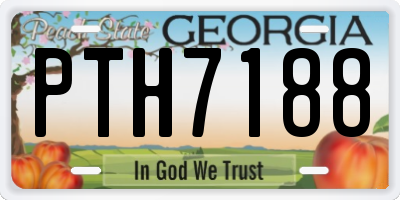 GA license plate PTH7188