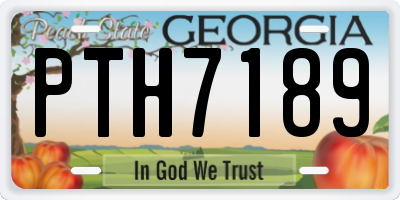 GA license plate PTH7189