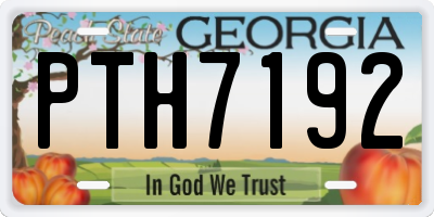 GA license plate PTH7192