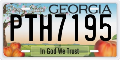 GA license plate PTH7195