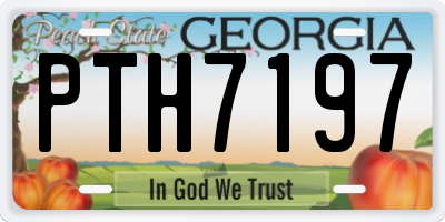GA license plate PTH7197