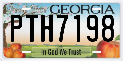 GA license plate PTH7198
