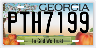 GA license plate PTH7199