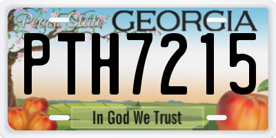 GA license plate PTH7215