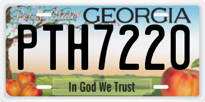 GA license plate PTH7220