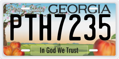 GA license plate PTH7235