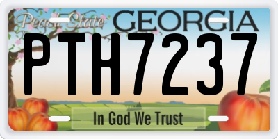 GA license plate PTH7237