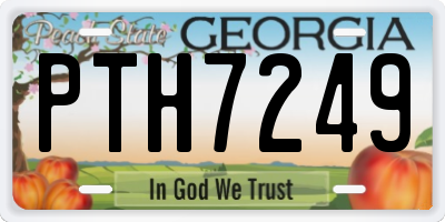GA license plate PTH7249