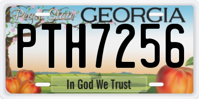 GA license plate PTH7256