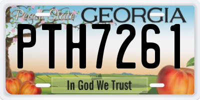 GA license plate PTH7261