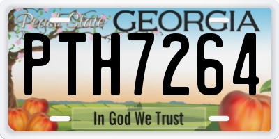 GA license plate PTH7264