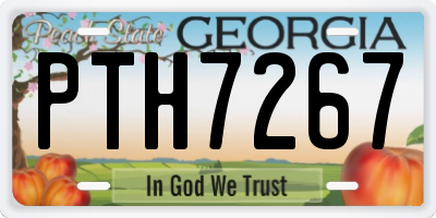 GA license plate PTH7267