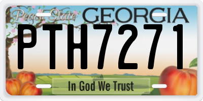 GA license plate PTH7271