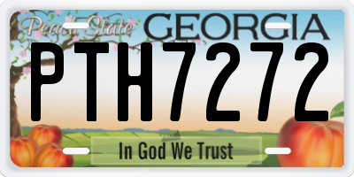 GA license plate PTH7272