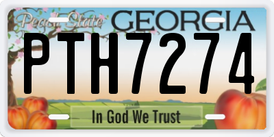 GA license plate PTH7274