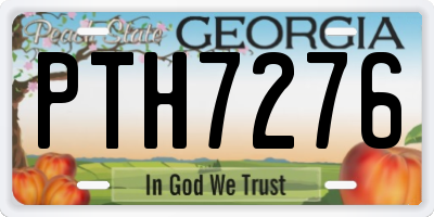 GA license plate PTH7276