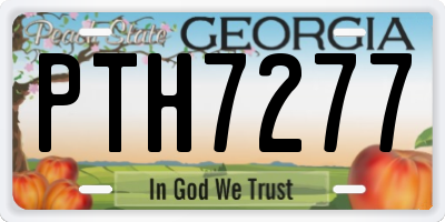 GA license plate PTH7277
