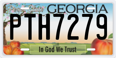 GA license plate PTH7279